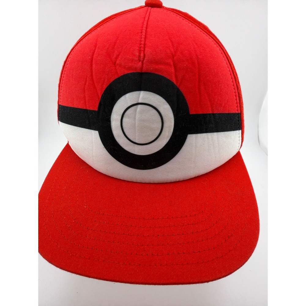 Pokemon Pokeball Red White Black Adjustable Snapback Hat